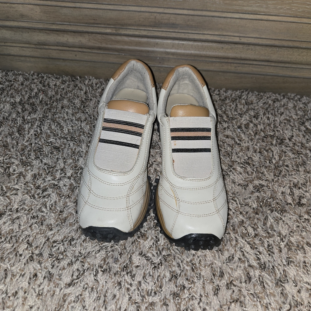 Stylish Men's Slip-On Shoes - Cream and Tan